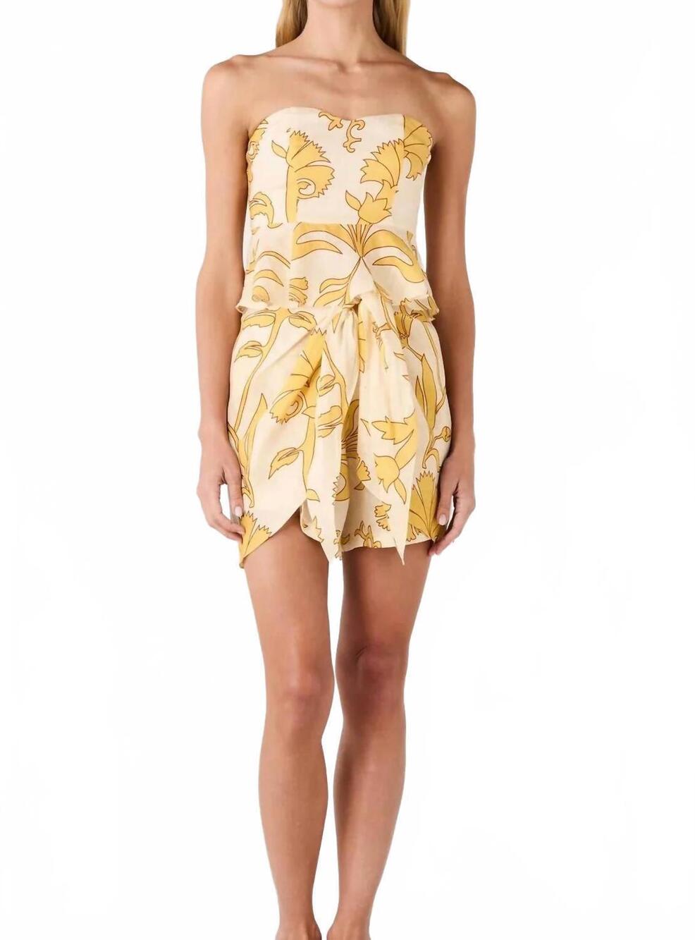 NEW JUAN DE DIOS bamboleiro linen shorts in yellow